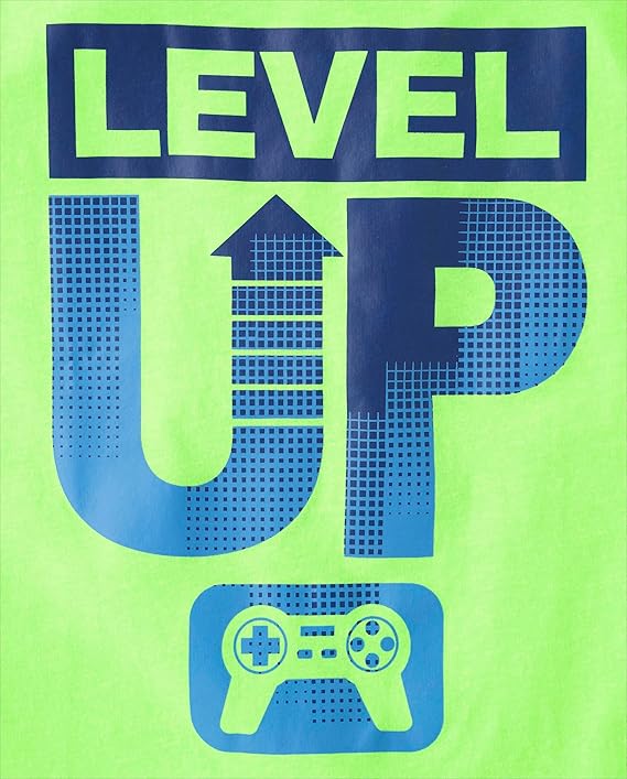 Camiseta estampada Gamer Marca Childrens place Neón