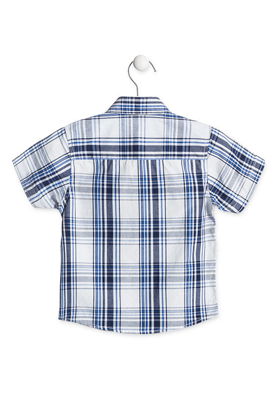 Camisa para niños estampado cuadros marca losan