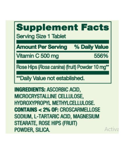 Vitamina C 500 mg spring valley x 100 pastillas