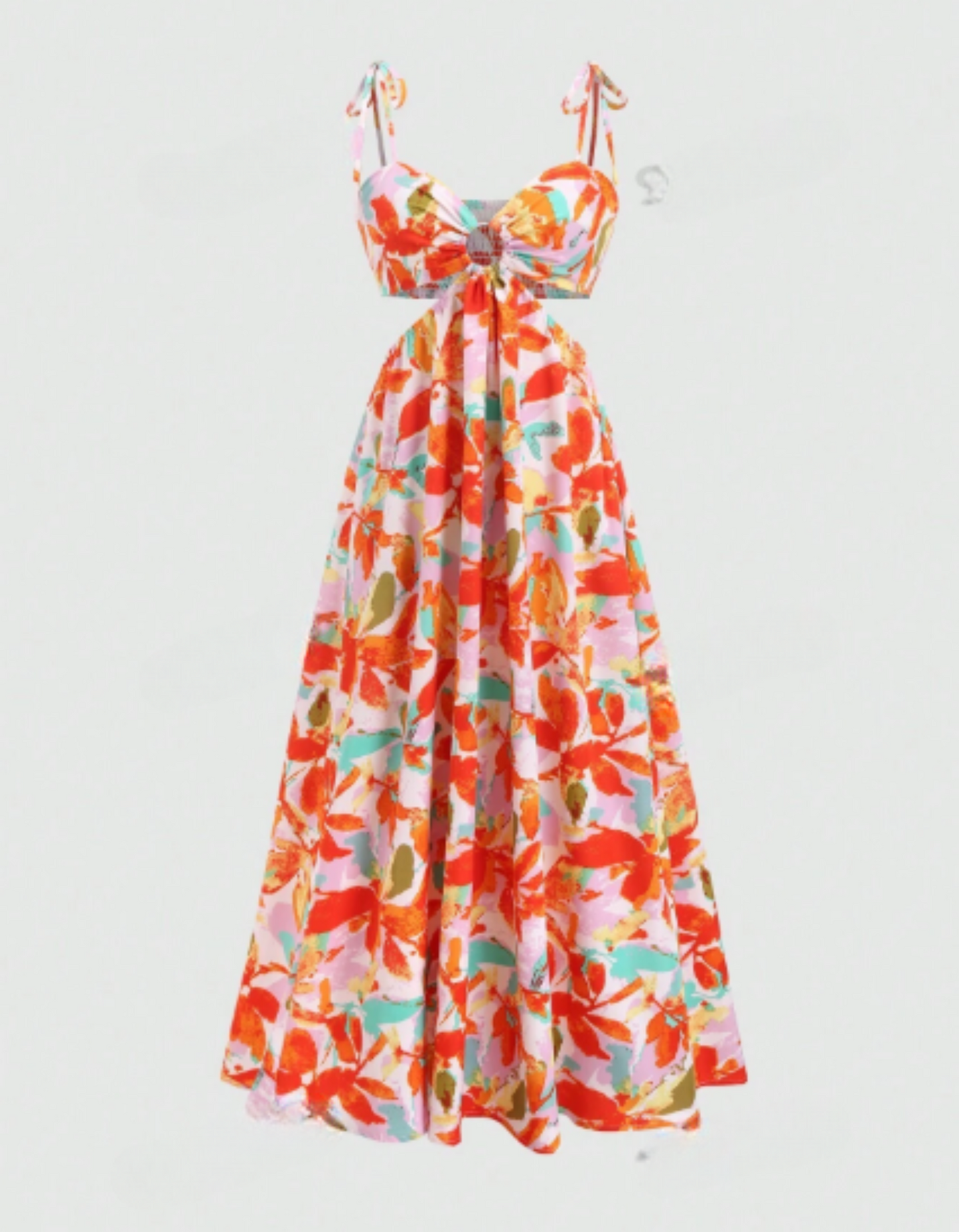 Vestido tipo Top con espalda descubierta y estampado floral