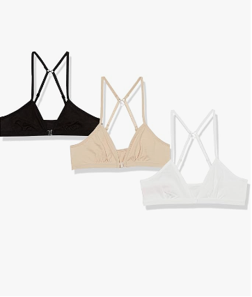Set Brasiers x 3 unidades para niñas marca Fruit of loom