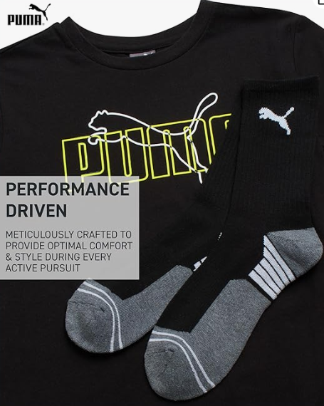 Camiseta Puma para niño con estampado logo y medias