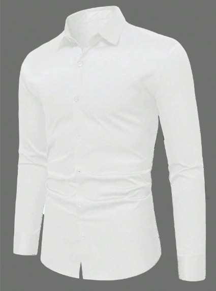 Camisa manga larga negra lisa elegante para adolescente
