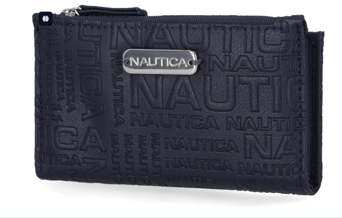 Billetera Nautica para mujer con bLoqueo RFID colo negra