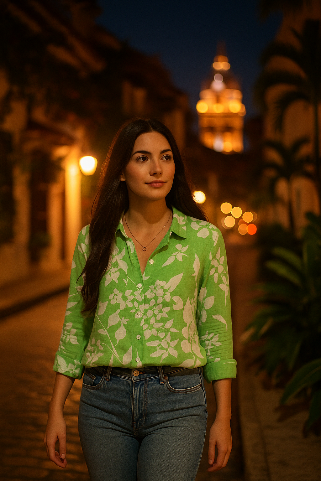 Camisa Para Mujer De Manga Larga Y Transpirable, Con Cuello De Solapa De estampado Floral