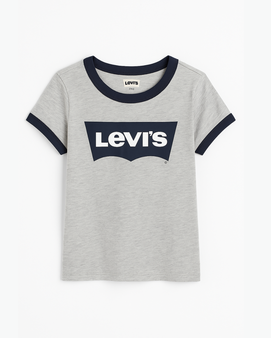 Camiseta marca Levis para niño color gris
