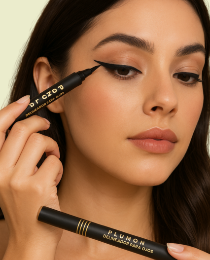 Delineador de ojos plumon negro Atenea