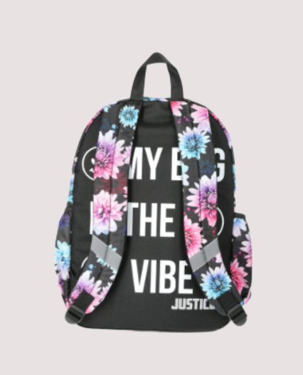 Morral Pink Star Justice Set con lonchera y cartuchera para jovencitas