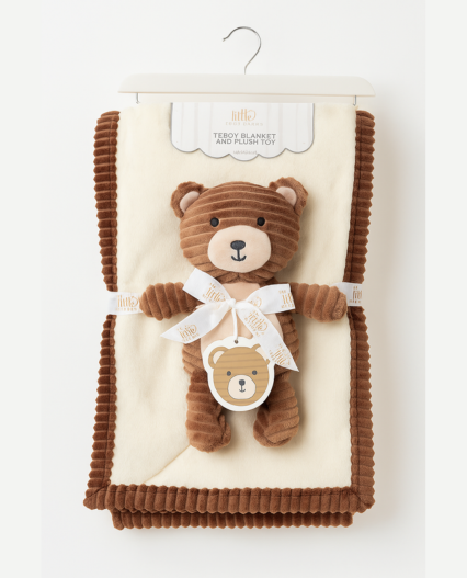 Manta de Bebé en algodón unisex con Osito compañero