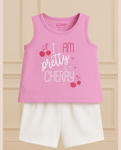 Camiseta sin mangas para niña estampada marca losan
