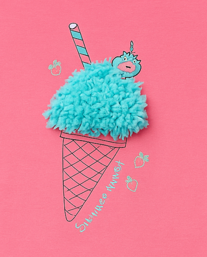 Blusa de Niña con aplique de Heladito marca Losan