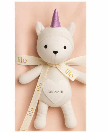 Manta de Bebé con Peluche de Unicornio para bebe niña Marca Little Me