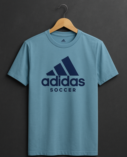 Camiseta adidas azul para niño con estampado Logo
