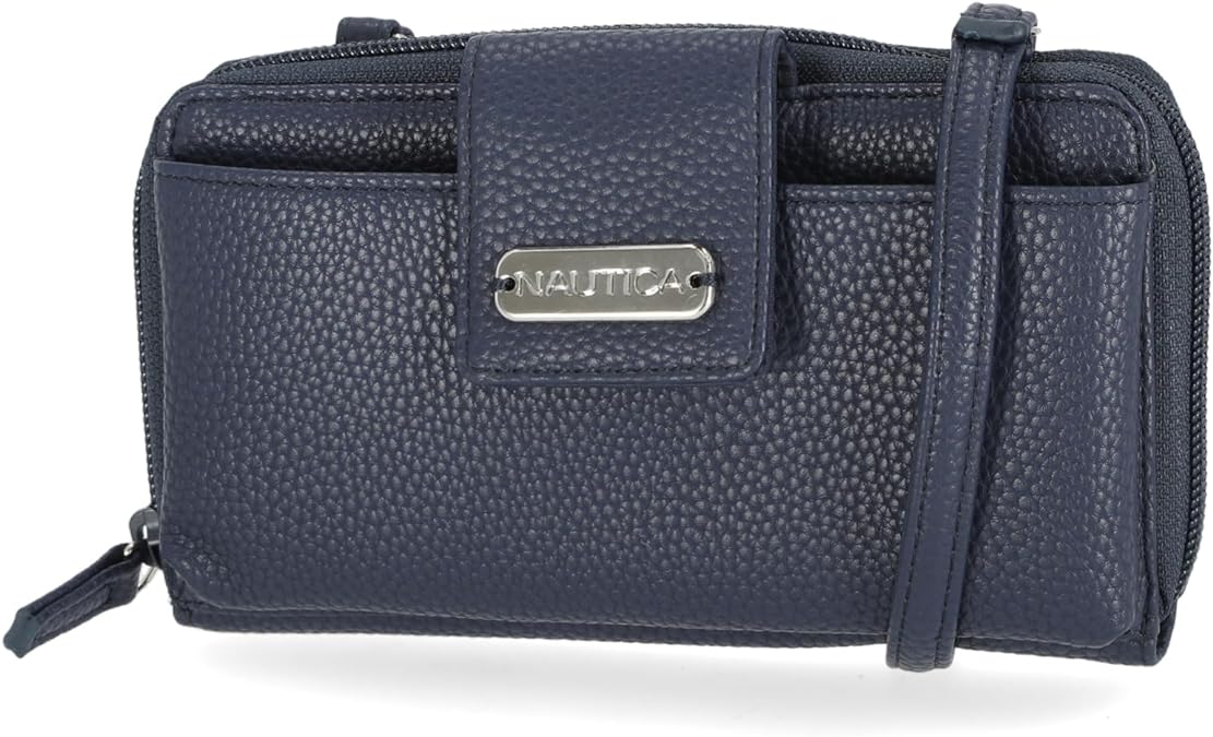 Bolso cruzado para mujer con bloqueo RFID tipo billetera marca Nautica