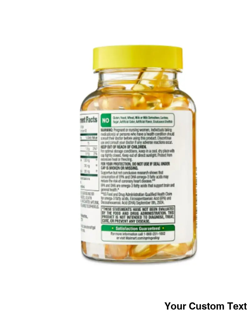 Omega 3 de 1000 mg Spring Valley - 60 pastillas softgel / 12 a 15 dias Hábiles - Suplementos y Vitaminas
