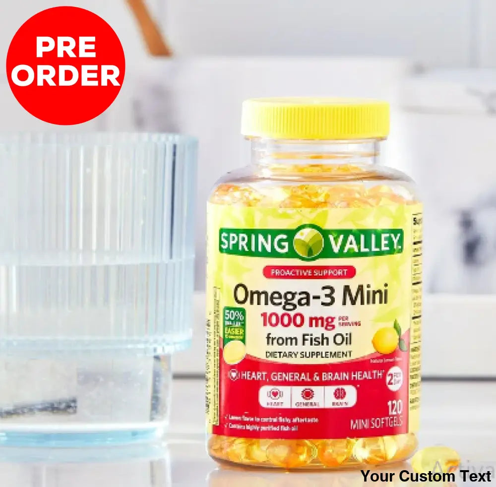 Omega 3 Mini De 1000 Mg Spring Valle Suplementos Y Vitaminas