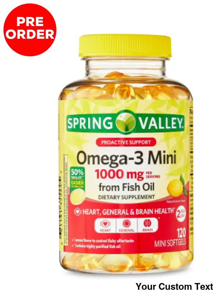 Omega 3 Mini De 1000 Mg Spring Valle Suplementos Y Vitaminas