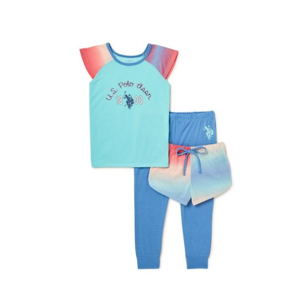 Set Pijama marca u.s Polo assn para niña