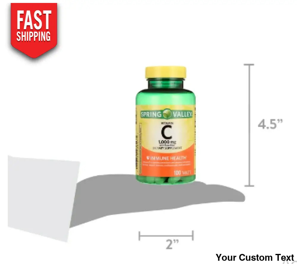 Vitamina C 1000 mg Marca spring valley x 100 pastillas 100 Pastillas Suplementos y Vitaminas