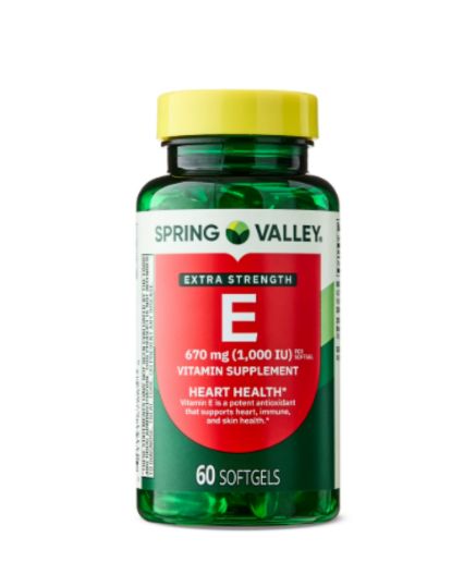 Vitamina E 670 mg ( 1000 IU) marca Spring Valley