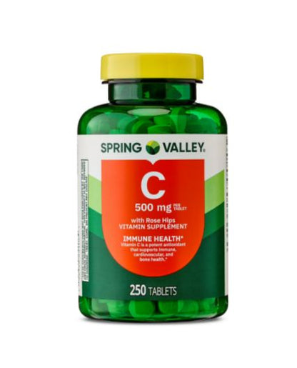 Vitamina C 500 mg  spring valley x 250 pastillas