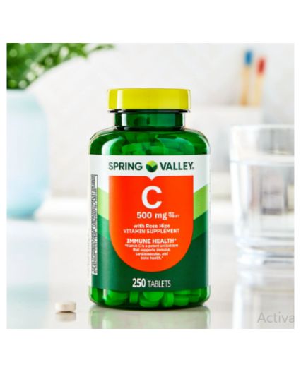 Vitamina C 500 mg  spring valley x 250 pastillas