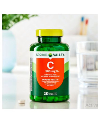 Vitamina C 500 mg  spring valley x 250 pastillas