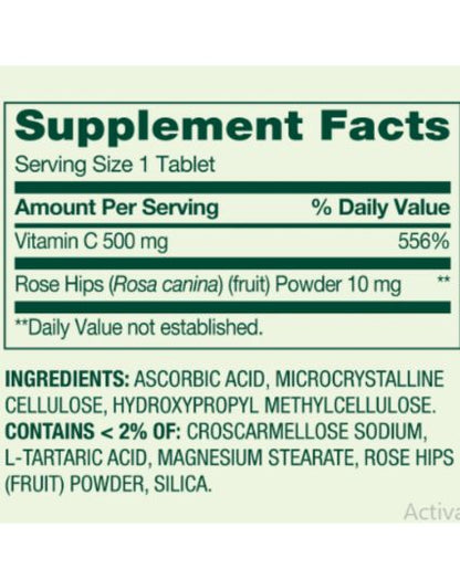 Vitamina C 500 mg  spring valley x 250 pastillas