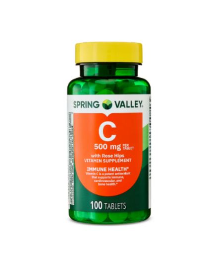 Vitamina C 500 mg  spring valley x 100 pastillas
