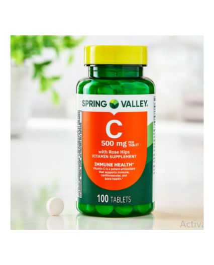 Vitamina C 500 mg  spring valley x 100 pastillas