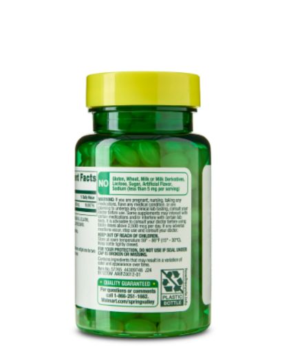 Biotina 5000 mcg Spirng valley 120 pastillas