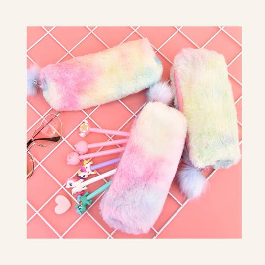 Cartuchera peluche multicolor