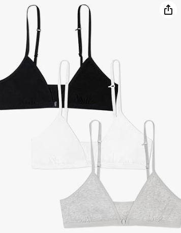 Set Brasiers x 3 unidades para niñas marca Fruit of loom