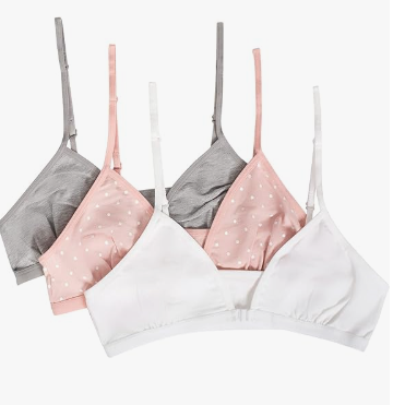 Set Brasiers x 3 unidades para niñas marca Fruit of loom