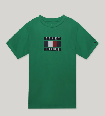 Camiseta Tommy Hilfiger para niño color Verde con Logo delantero