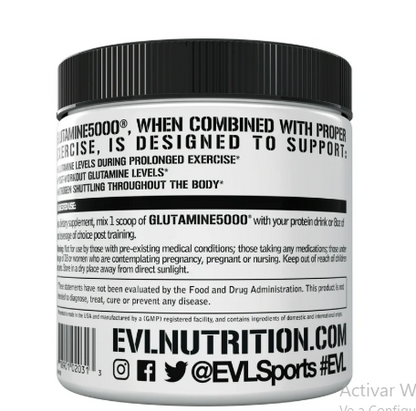 Suplemento Evlution Pure L-glutamina ultra pura 5000 Mg