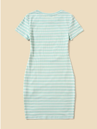 Vestido de rayas para jovencitas tejido canale