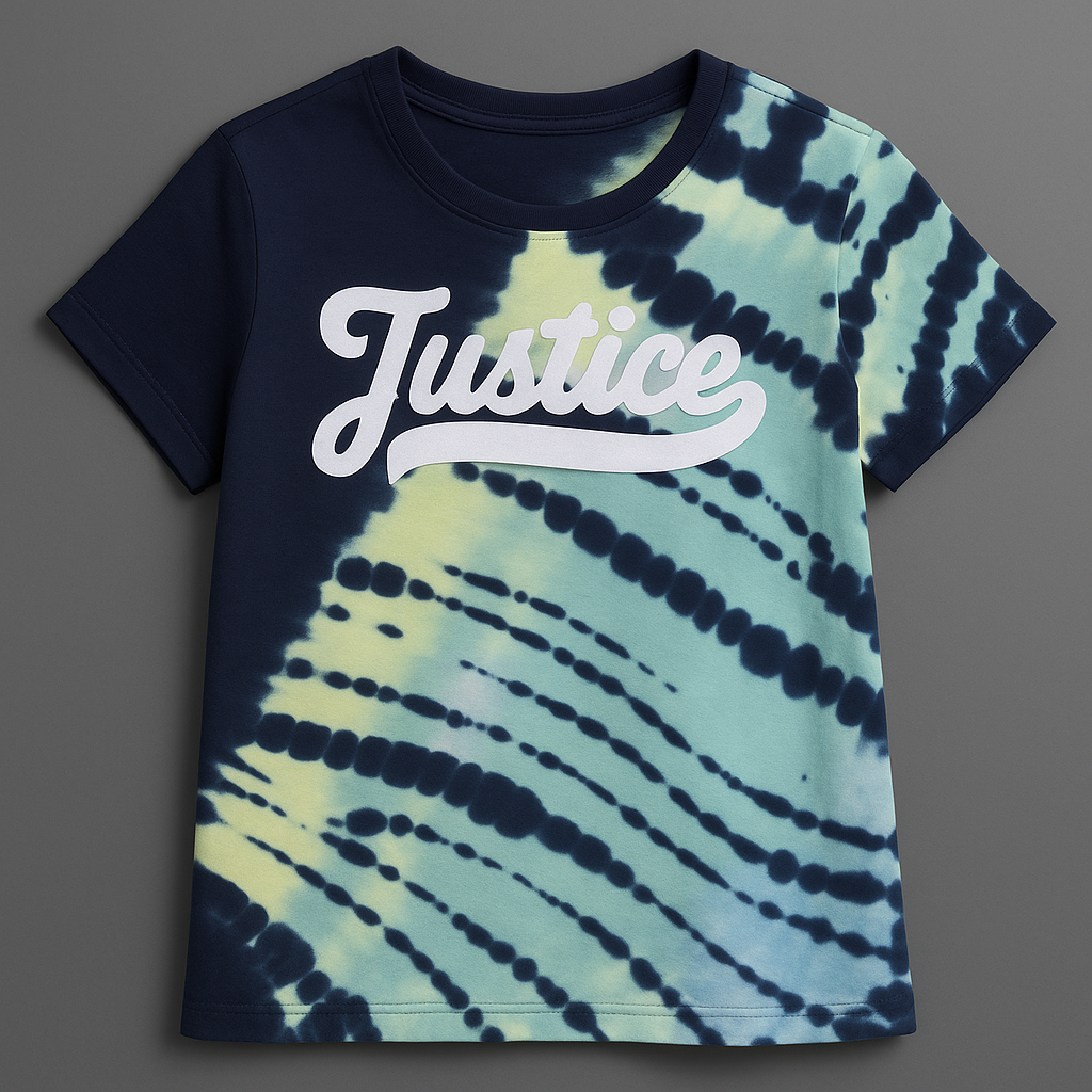 Camiseta estampado tie dye marca justice para niña
