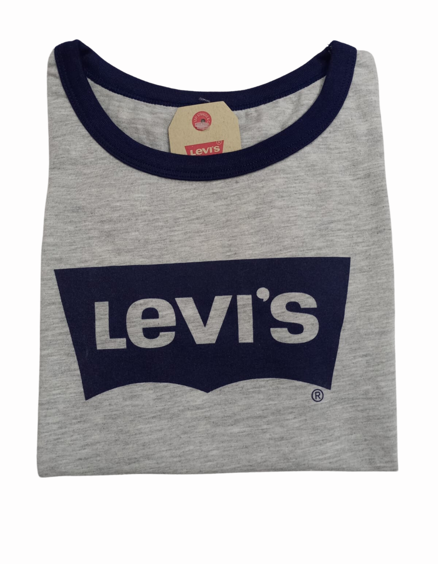 Camiseta marca Levis para niño color gris