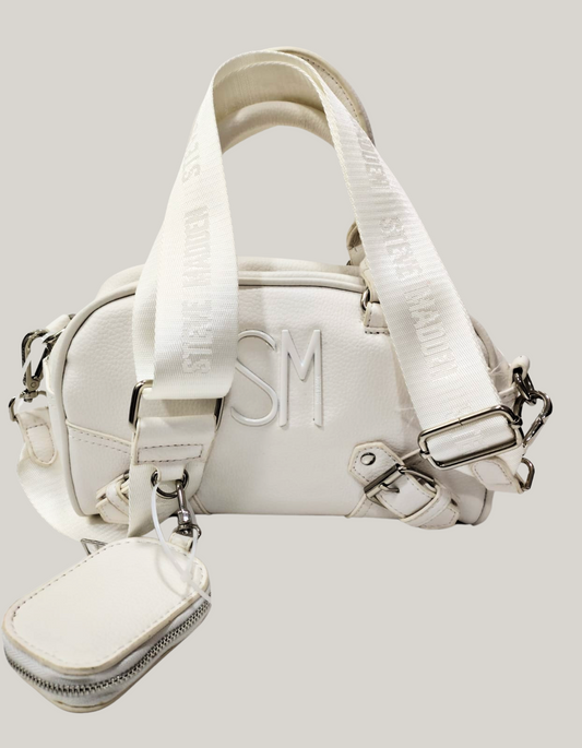 Cartera Steve Madden manos libres y handbag blanca