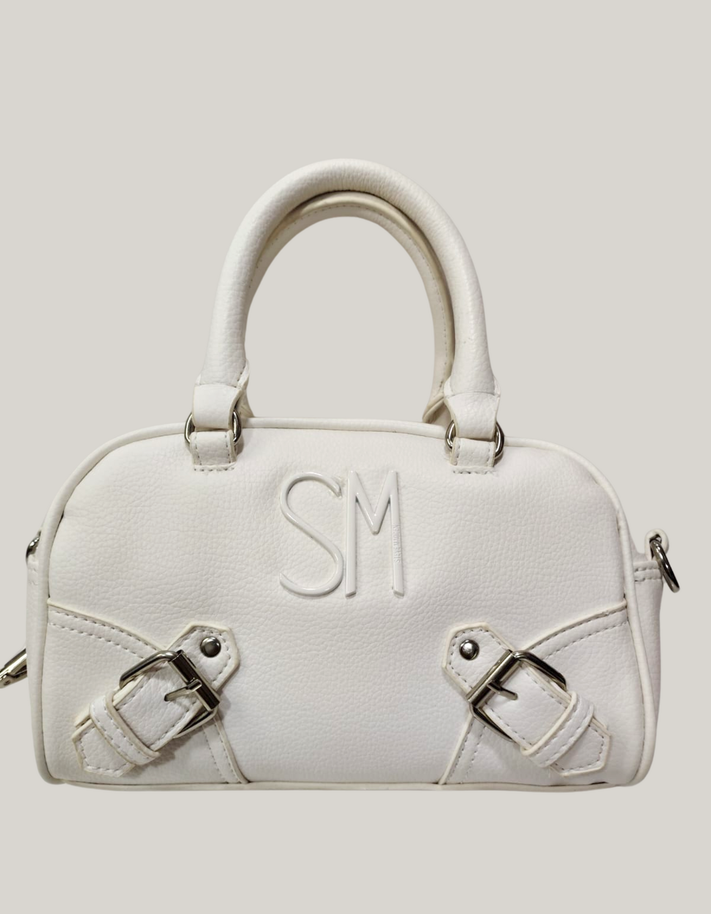 Cartera Steve Madden manos libres y handbag blanca