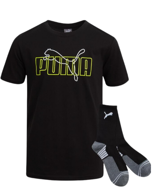 Camiseta Puma para niño con estampado logo y medias