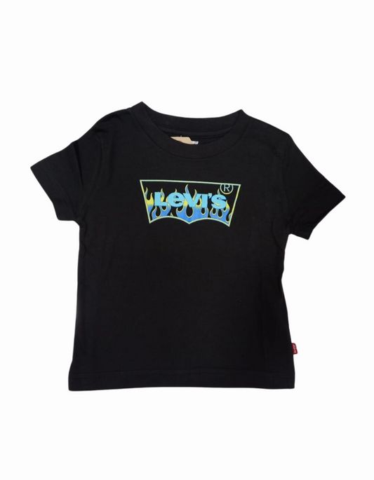 Camiseta marca Levis para niño color negra