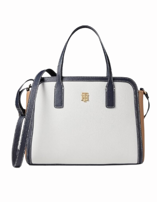 Cartera Tommy Hilfiger Liv II Marron Tommy Navy Blanca