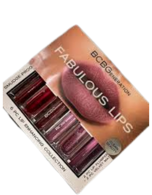 Set de Brillos y Labiales BCBGeneration Fabulous Lips – 6 Piezas | Gloss y Mate