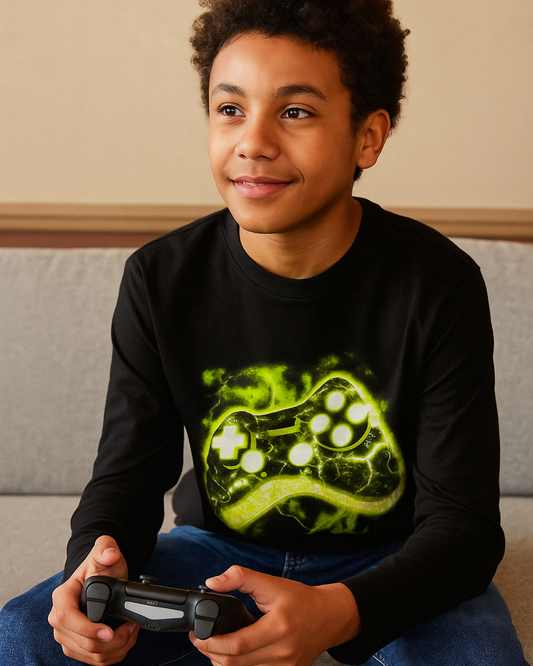 Buzo Gamer negro para niños marca Childrens place