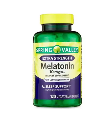 Melatonina 10 Mg marca Spring Valley x 120 pastillas