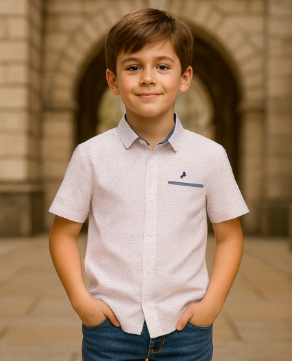 Camisa estampado rombos Tipo Casual para niño