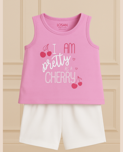 Camiseta sin mangas para niña estampada marca losan