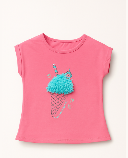 Blusa de Niña con aplique de Heladito marca Losan